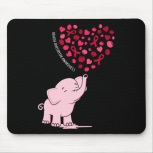 Heart Ribbon Brain Aneurysm Awareness Month Graphi Mouse Mat