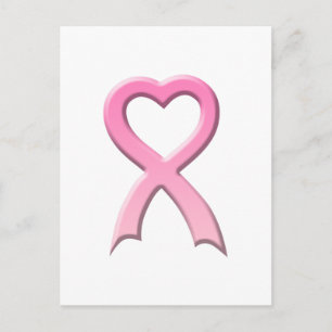 Heart Ribbon Embossed Postcard