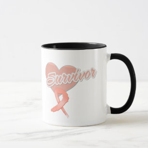 Heart Ribbon - Endometrial Cancer Survivor Mug