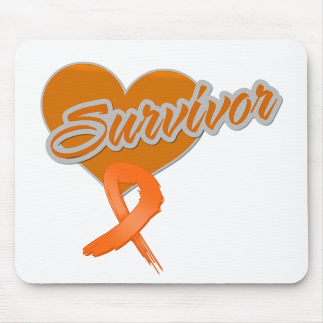 Heart Ribbon - Kidney Cancer Survivor Mouse Mat (Front)