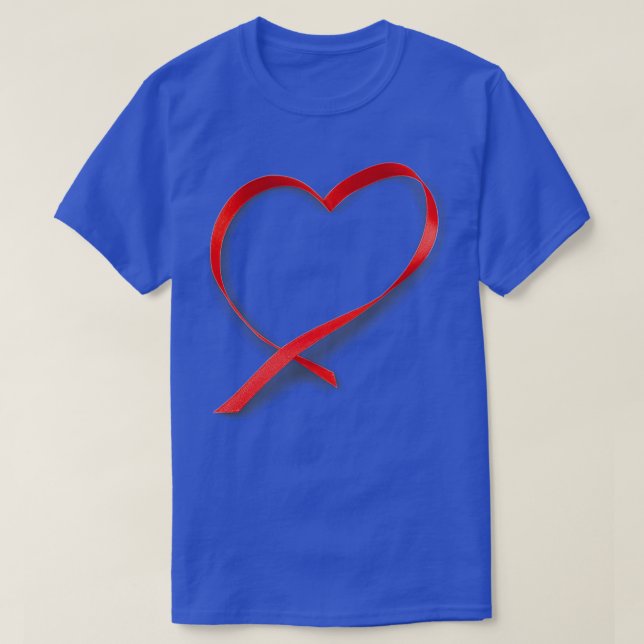 Heart Ribbon Valentines Day 2022 T-Shirt (Design Front)