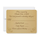 Heart, Rings 50th Wedding Anniversary RSVP Cards