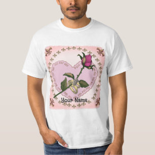 Heart Rings Rose   T-Shirt