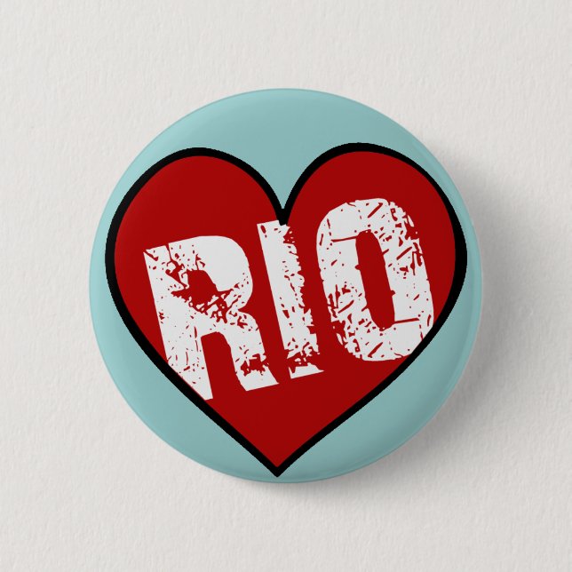 HEART RIO 6 CM ROUND BADGE (Front)