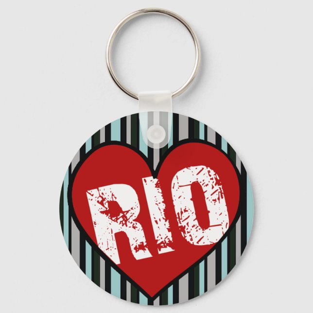 heart rio de janeiro key ring (Front)
