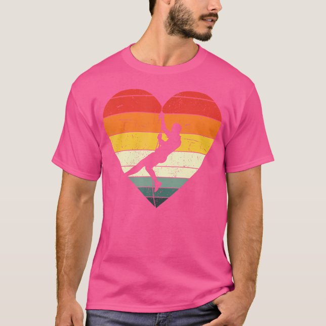 Heart Rock Climber Bouldering Outdoor Climbing T-Shirt (Front)