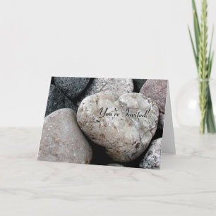 Heart Rock Invitation Card