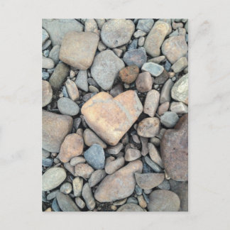 heart rock postcard