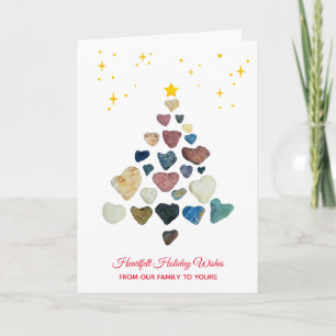 Heart Rocks Heartfelt Holiday Wishes Greeting Card