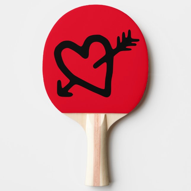 HEART ROMANTIC PING PONG PADDLES (Front)
