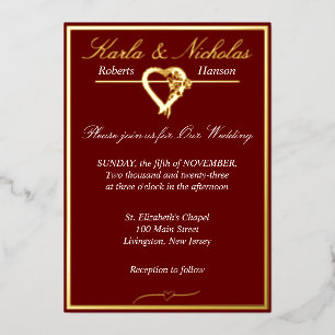 Heart & Roses, Burgundy Wedding