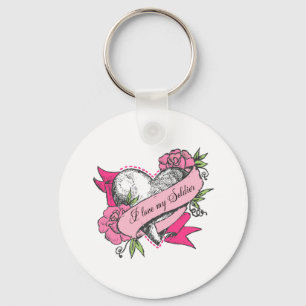 Heart & Roses Key Ring