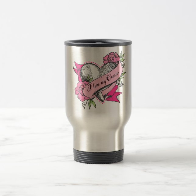 Heart & Roses Travel Mug (Center)