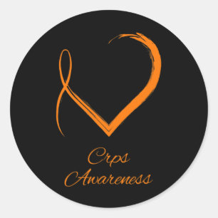 Heart Rsd Crps Awareness 1 Classic Round Sticker