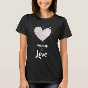 *~* Heart Runner Watercolor Runner Fitness Pastel T-Shirt