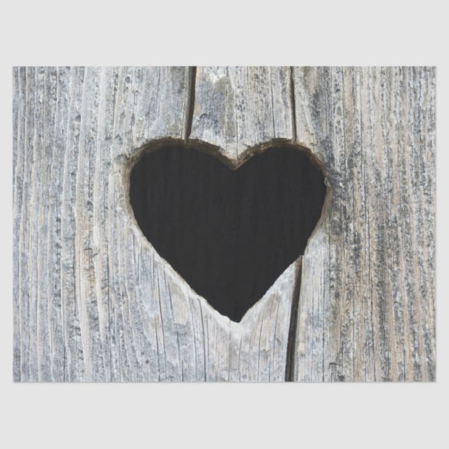 Heart Rustic Door Decoupage Tissue Paper (Front)