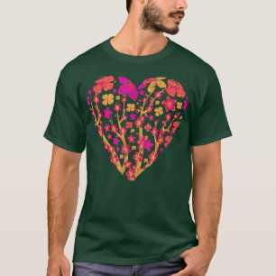 Heart Sakura Japanese Flower 80s Vaporwave Cherry T-Shirt