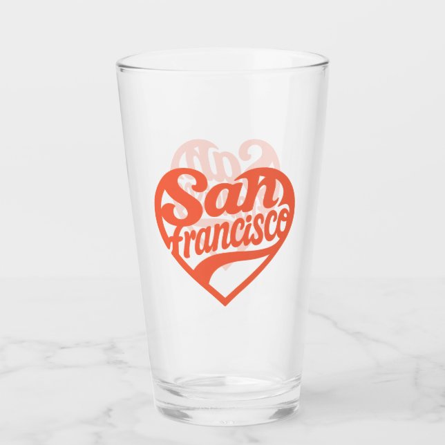 Heart San Francisco  Glass (Front)