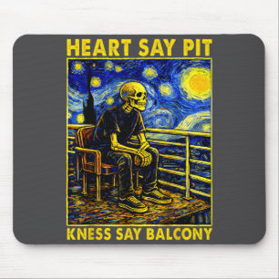 Heart Says T Knees Say Balcony Retro Vintage  Mouse Mat