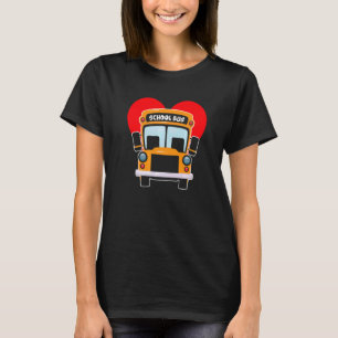 Heart School Bus Driver Transport Student Passenge T-Shirt