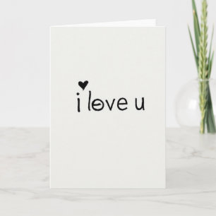 Heart Script Love You Card