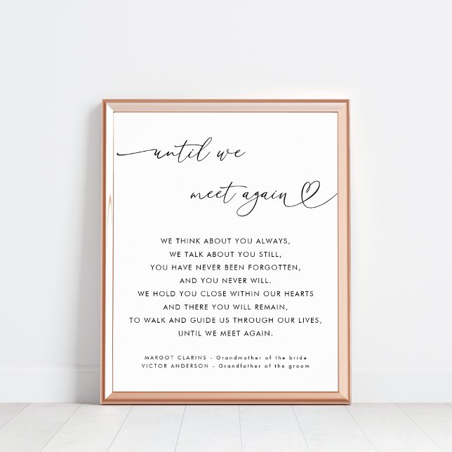 Heart Script Until We Meet Again Wedding Sign (Creator Uploaded)