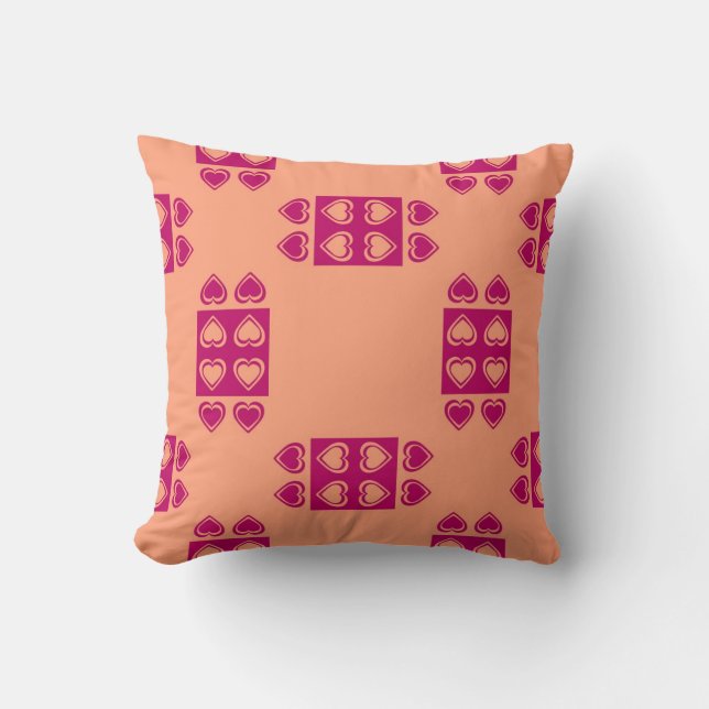 Heart Seamless abstract ornate Cushion (Front)