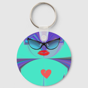 Heart Selfie Key Ring