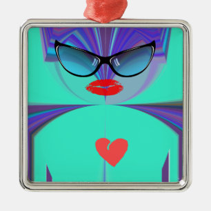 Heart Selfie Metal Tree Decoration