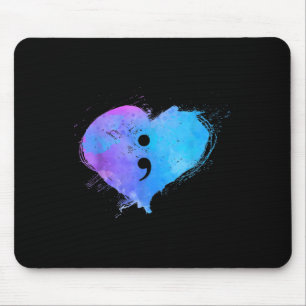 Heart Semicolon Mental Health Suicide Prevention A Mouse Mat