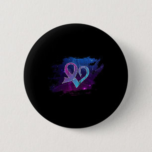 Heart Semicolon Suicide Prevention Awareness Happy 6 Cm Round Badge