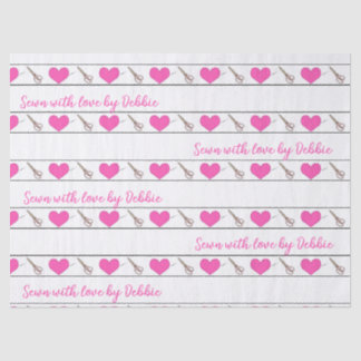 Heart Sewing Themed Custom Large Tissue Paper