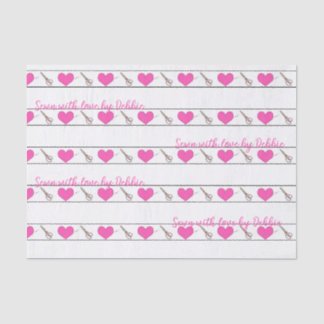 Heart Sewing Themed Custom Small Tissue Paper