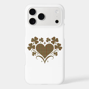 Heart Shamrock Plaid Olive Clover iPhone Case