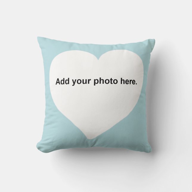 Heart shape Add your photo Pillow (Front)