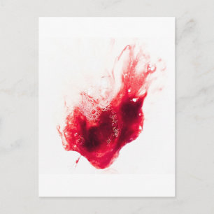 Heart Shape Blood Splatter Postcard