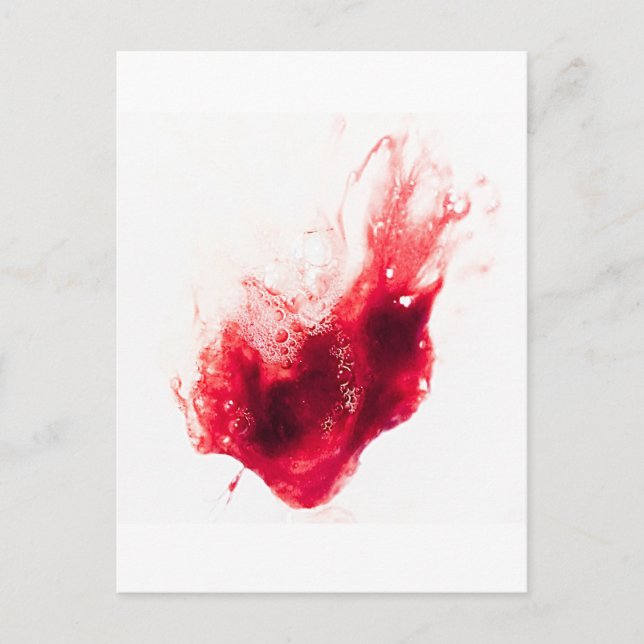 Heart Shape Blood Splatter Postcard (Front)