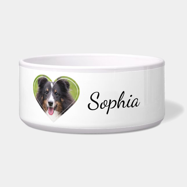 Heart Shape Custom Pet Photo With Pet's Own Name (Front)