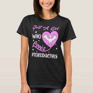 Heart Shape Dinosaur Bird Just A Girl Who Loves Pt T-Shirt