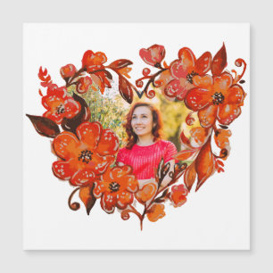 Heart Shape Floral Photo Frame
