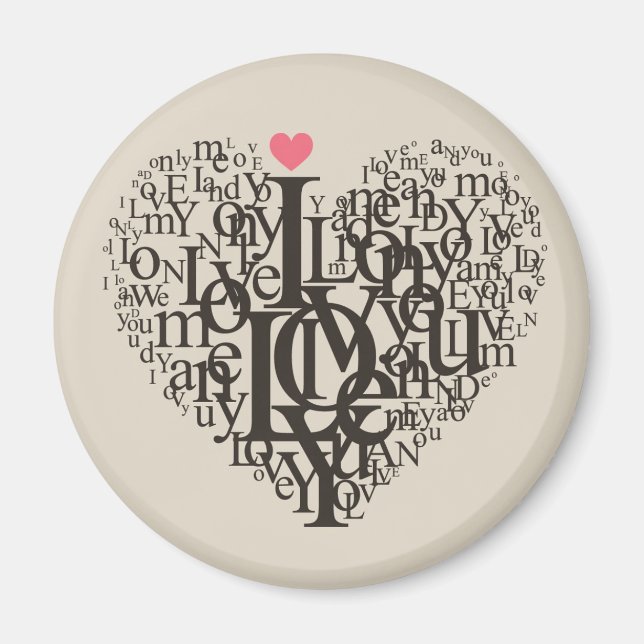 Heart shape from letters magnet (Front)