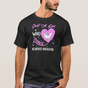 Heart Shape Just A Girl Who Loves Bearded Dragons T-Shirt