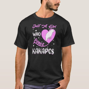 Heart Shape Kakapo Just A Girl Who Loves Kakapos T-Shirt