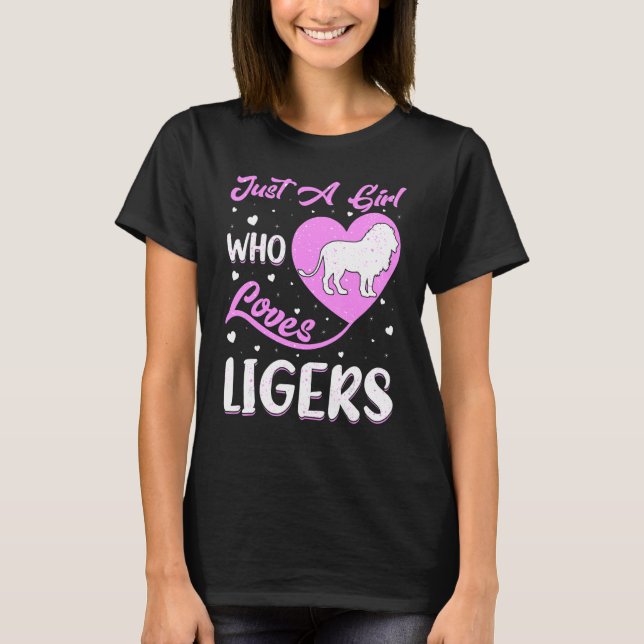 Heart Shape Liger Just A Girl Who Loves Ligers T-Shirt (Front)