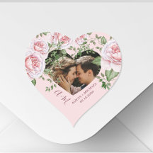 Heart shape love couple photo pink roses cute