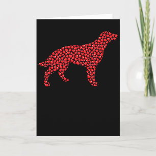 Heart Shape Love Irish Setter Dog Valentine's Day Card