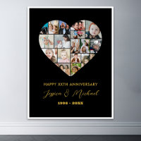 Heart Shape Love Photo Collage Wedding Anniversary