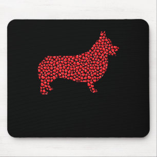Heart Shape Love Welsh Corgi Dog Valentine's Day M Mouse Mat