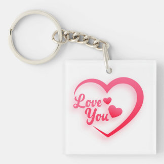 Heart shape Love You Key Ring