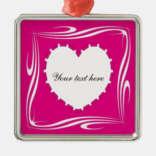 Heart shape metal tree decoration